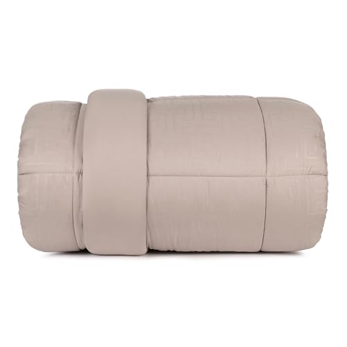 Edredom Toque Acetinado Toque de Pluma Clássica - Labirinto Champanhe - Casal