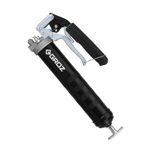 Image of Groz Dual Mode Grease Gun, 500 gms | Telescopic Handle with Pistol and Lever Mode | 12 Months Warranty |High Pressure and High Volume Setting | Heavy Duty Grease Gun | G77
