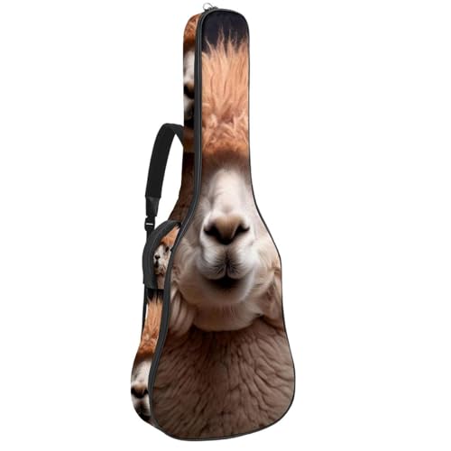 Housse de guitare acoustique étanche 42.9" avec motif alpaga mignon