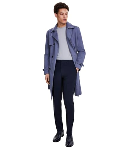 Image of Hugo Boss Mens Regular fit Overcoat Coat 38 R Blue Solid