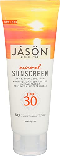 Jason Mineral Sunscreen, Broad Spectrum SPF 30, 4 Oz