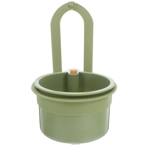 NUOBESTY Panier D'évier pour Filtre à Déchets en Plastique Vert Système à Bouton Pression, Égouttoir Suspendu pour Évier Cuisine, Solution Gain de Place et Rangement Pratique