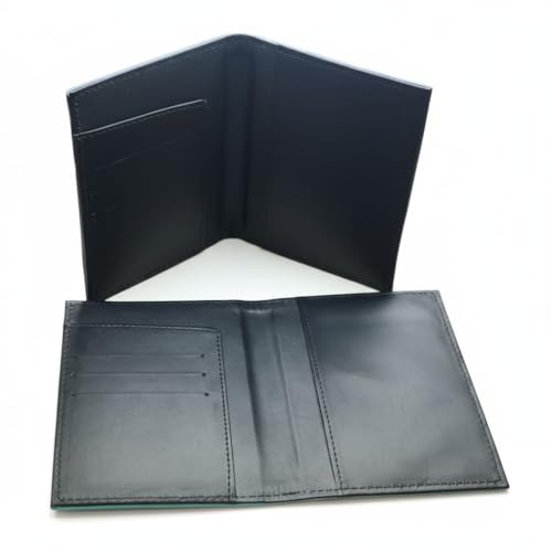 Image of Synthetic Leather Unisex Lightweight Magnetic Closure Passport Covers (Blue and Grey)