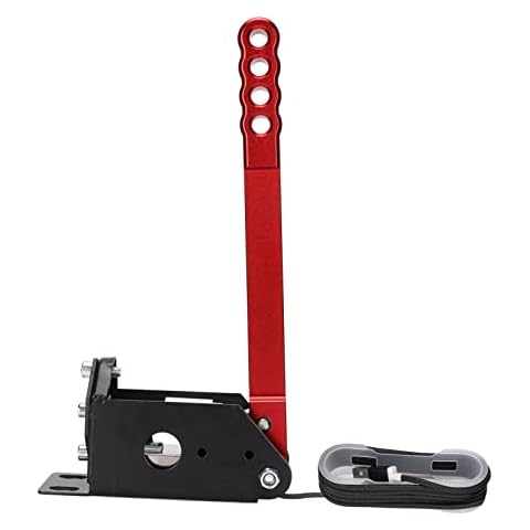 Leapiture Linear Gaming Aluminum Handbrake PC Handbrake Racing Game Peripheral Red For G25 G27 G29 T500 Sim Racings Universal Handbrake Racing Game Cover