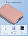 Miady 2-Pack 5000mAh Mini Portable Charger, 5V 2.4A USB-C Output Fast Charging Battery Pack Travel Small Power Bank Compatible with iPhone 16/15 Galaxy S24/S22 iPad Android etc (Cream Blue+ Pink)