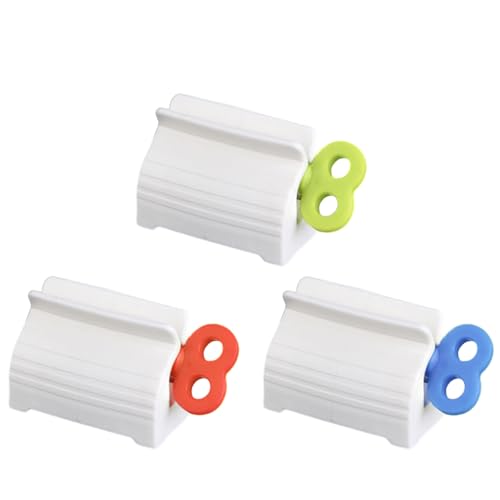 Tabanzhe 3pcs Toothpaste Tube Squeezer,Bathroom Toothpaste Tube Squeezer,Manual Toothpaste Squeezer,Toothpaste Clip Facial Wash Holder,Toothpaste Roller - Convenient for Your Life (Red/Blue/Green)