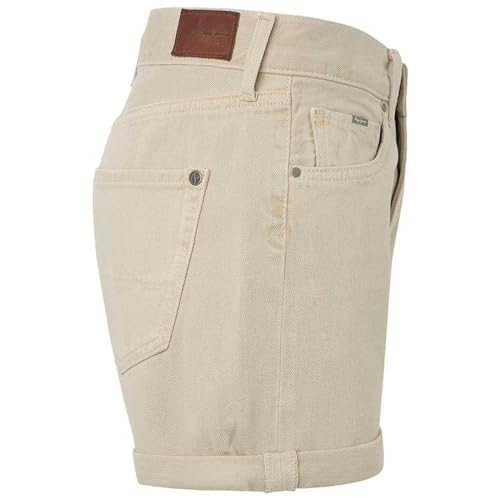 Pepe Jeans Straight Short Hw, Pantaloncini Donna, Marrone (Malt Beige),28W - 3