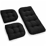 Tycdiose All Weather Wicker Chair Cushions of 3 Pieces, Waterproof Outdoor...
