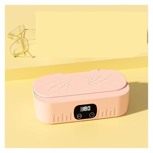 Machine à laver à ultrasons portable rose pour nettoyage de lunettes et bijoux