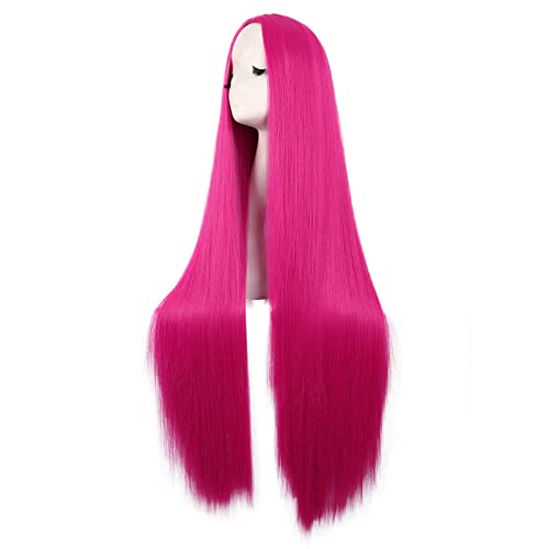Image of MapofBeauty 40 Inch /100 cm Fashion Straight Long Costume Anime Cosplay Anime Wig (Hot Pink)