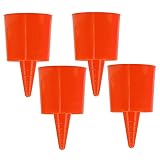 Iconikal 4-Pack Beach Sand Coaster Cup and Beverage Holder Set, Orange