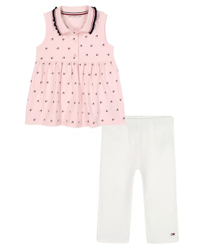 Image of Tommy Hilfiger Girls 2-Piece Set, Tunic Shirt with Leggings