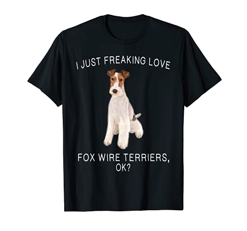 J'Adore Les Fox Terrier À Poil Dur, Ok? Chien T-Shirt Cover
