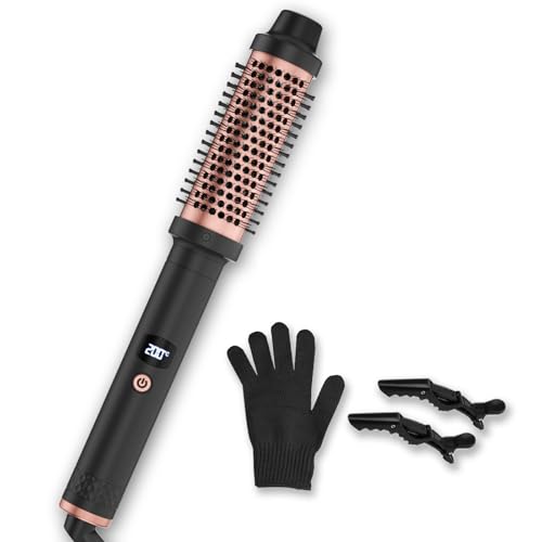 Brosse thermique 38mm brosse ronde chauffante 3 en 1 brosse lissante cheveux bouclés LCD 200