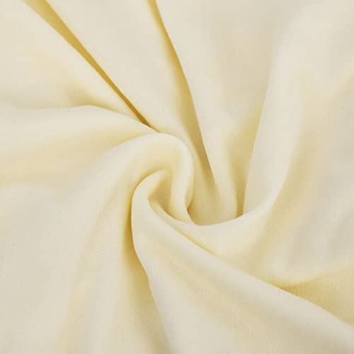 Housse de canapé 4 places crème extensible pour masquer l'usure - 6