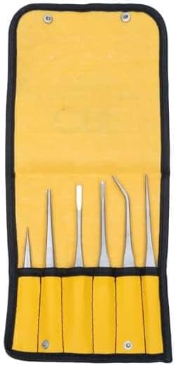 Cole-Parmer Stainless Steel Tweezers, Set of 6 w/Pouch