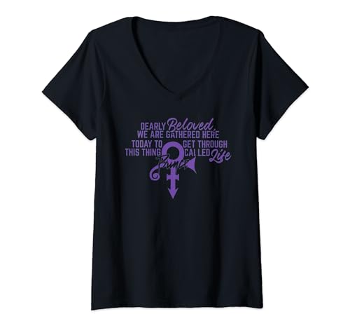 Womens Dearly Beloved We Are Gathered Here Today To Get Through V-Neck T-Shirt