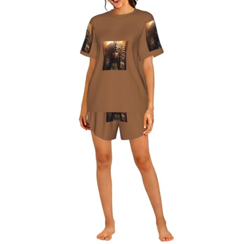 Pyjama à manches courtes femme anti transpiration pour la nuit