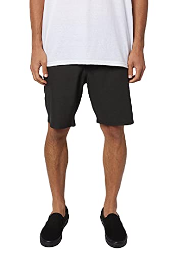Mens Drifter Heather Hybrid Shorts, Black, 36