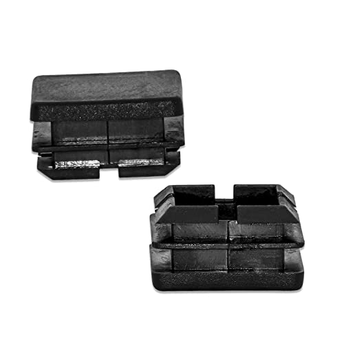 Image of Flyshop 25 x 25 mm, 0.98 inch x 0.98 inch Black Plastic Hole Plugs Square Tubing End Caps Tube Inserts Durable Furniture Glide for Chair Table Stool Leg 8 Pack