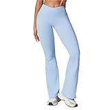 Yoga Pants Women High Waist Flared Pants Slim Solid Pants Butt Lift Yoga Leggings(Color-19,M)