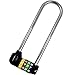 4 Digit Combination Padlock, Sturdy and Secure - 12.5cm/5 inch Long Shackle Padlock, Security Code Lock, Resettable Padlock, for Bicycle, Gym & Sports Locker, Gate, Case, Toolbox, Fence (Black)