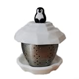 Teesieb mit Pinguin-Design, Edelstahl-Mesh-Infuser für losen Tee, Brühen, Kaffeefilter für Teekannen und Glasbecher, effiziente Filterung