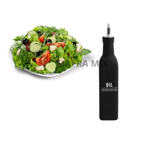 Azeiteiro de vidro Manhattan preto 300Ml