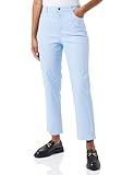 Kaffe Women's Jeans Colored Cropped Legs Straight Fit High-Waisted Regular Waist, Windsurfer, 46 De Las Mujeres
