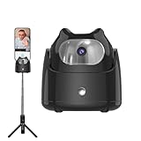 Trípode de seguimiento inteligente: soporte para teléfono giratorio de 360°, soporte para cámara automática AI, estabilizador de detección de movimiento con abrazadera ajustable | Sensor de gestos par