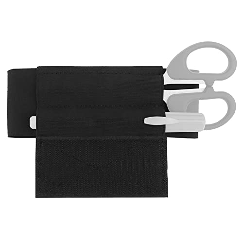 Tactical Tourniquet Holder with Hook&Loop Elastic Hunting Camping Utility Emergency Pouch Pack EMT Outdoor Tool Storage Bag Airsoft Accessories (Black)