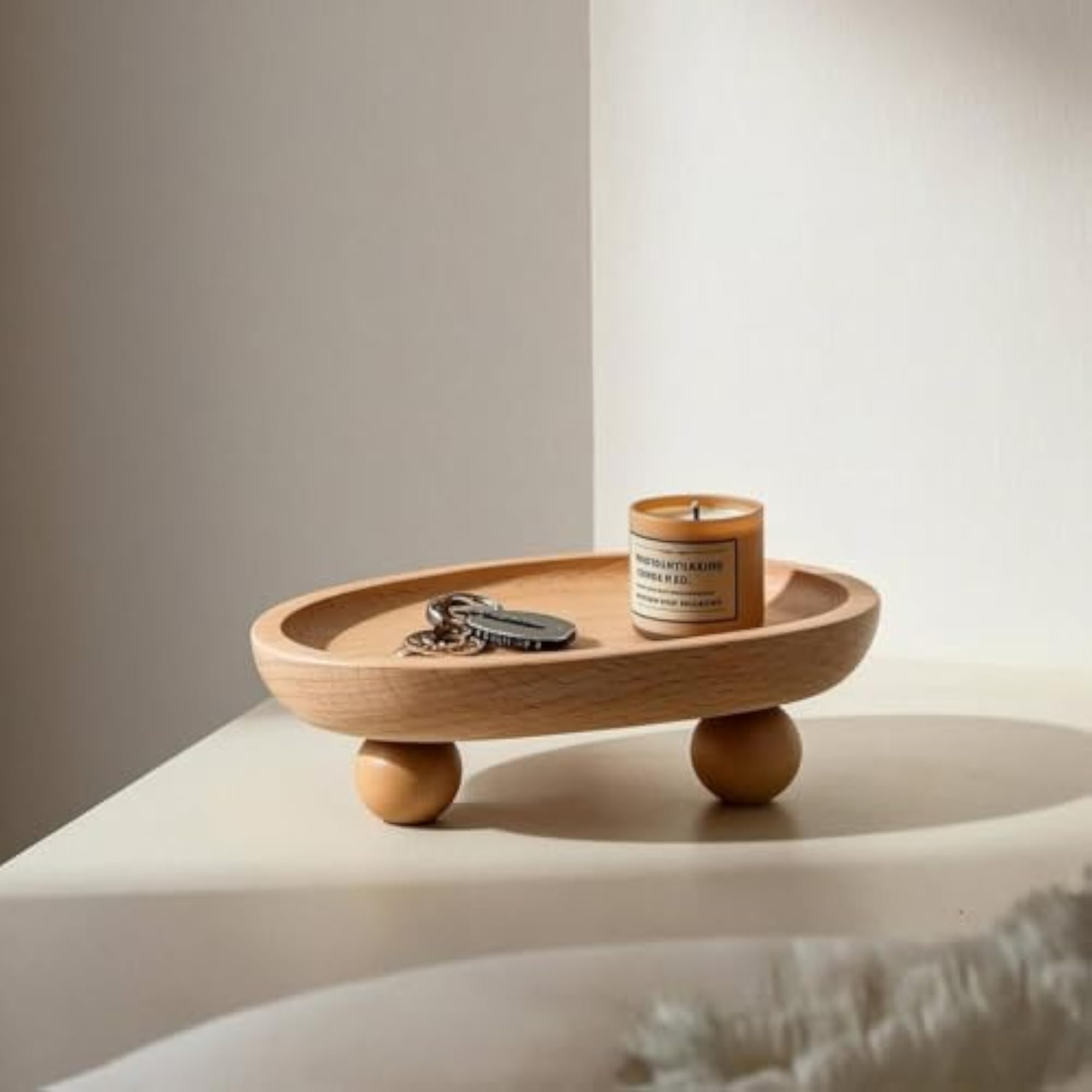 Oval Wood Tray, Minimalist