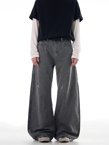 GUOYUXIAO Men's Jeans American-Style Street-Style Curved-Leg Workwear Pants Loose-fit Casual Trouser for Men4