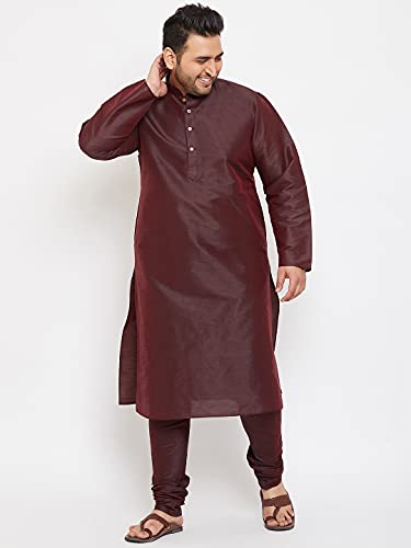 Image of VASTRAMAY Plus Size Men's Silk Blend Kurta Set-New