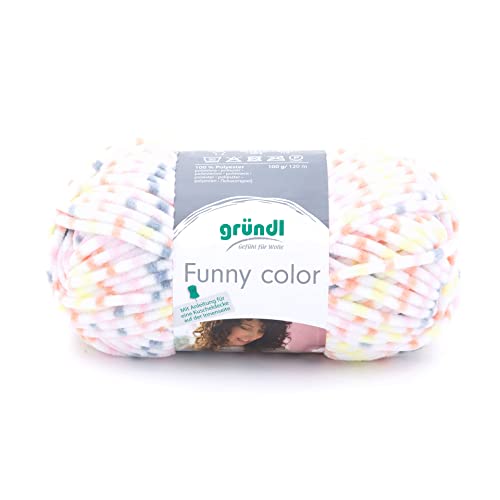 Gründl Fil chenille 100 g, 06 Orange-grau