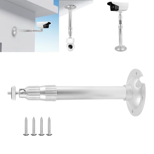 Minxulan Verstellbarer 20-40cm Halterungen für Mini Beamer, Digitalkamera, Camcorder, 360° Drehbar,Universal 1/4 Gewinde, Beamer Halterung Decke oder Wandhalterung, Metall Projektorhalterung(Silber)