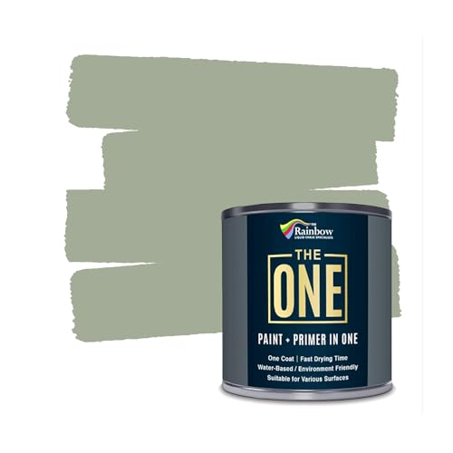 THE ONE All-In-One Paint & Primer - Sage Green Satin, 8.5 Fl Oz/250ml | 1 Coat Formula | Easy Indoor...