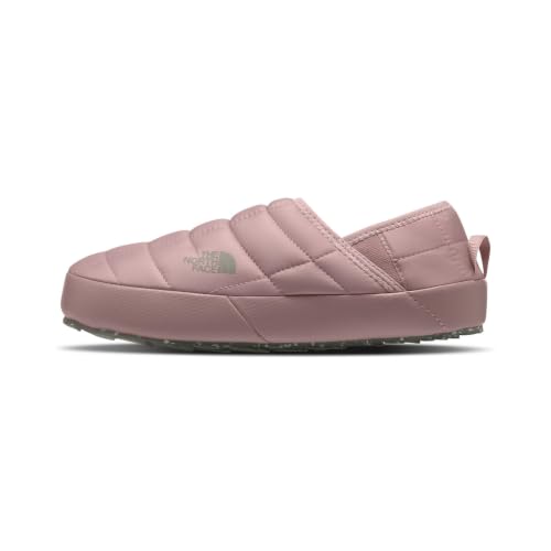 Image of The North Face Thermoball Trac Mule V Winter Shoe, Metal Pnk /Stone Slab, 10 | Insulated & Water Repellent, Rubber Outsole
