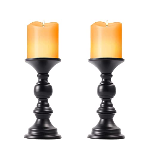 Set mit 2 Stumpenkerzenhaltern, dekorativer Kerzenständer, Tafelaufsatz, Dekoration für Tischkamin Cover