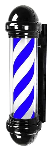 HEIDOUOZ Poste De Barbero, Poste Barbero, Poste de barbero, luz LED, poste de barbero tradicional, exterior, barbería, letrero luminoso giratorio, caja de luz(G)