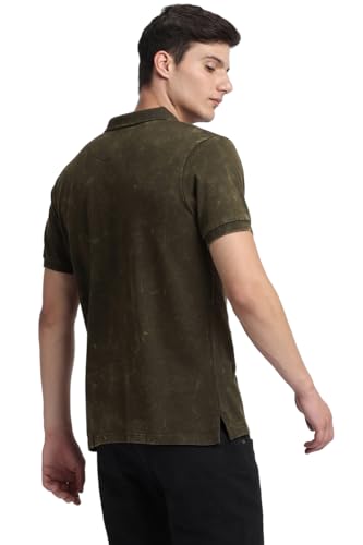 Image of Dennis Lingo Men's Cotton Printed Slim Fit Button-Down Short Sleeve Polo Tshirt