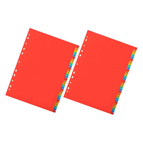 ELAYARD 2セット インデックス仕切りカード 段付きタブ付きプラスチックファイルセパレーター 学校 オフィス用文書整理用