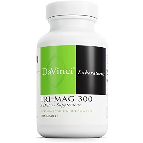 DaVinci Tri-Mag 300 - Triple Magnesium Complex with Glycinate, Taurinate & Malate - Calm Magnesium Supplement for Sleep* - Nerve Support Formula* - 120 Capsules (30 Servings) Cover