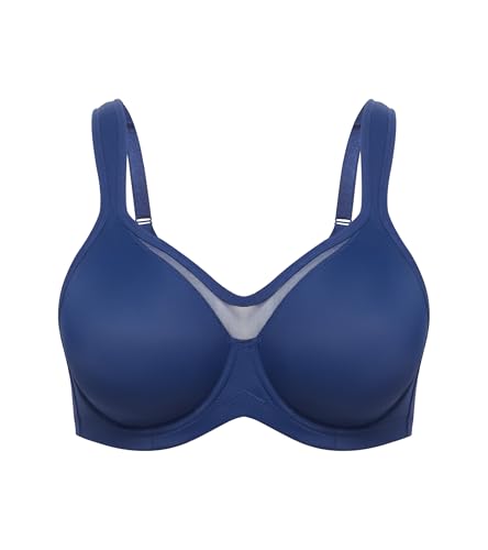 Image of Minimizer Bras for Women Full Coverage Womens T-Shirt Unlined Bra with Underwire for Heavy Breast