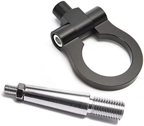 Guvkeug Screw-on Folding Ring Screw on Front Rear Bumper Tow Hook for 350Z 370Z Circular TraileRing Car Black