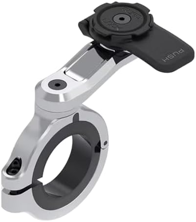 Quad Lock Motorcycle Handlebar Mount PRO Chrome Large for iPhone, Galaxy, Pixel and Universal Adapters