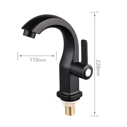 Grifo de baño negro antimanchas con burbujeador contra salpicaduras 5