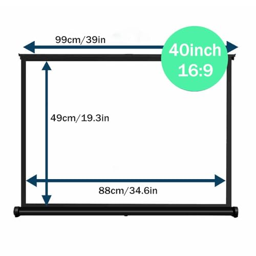 Écran de projection compact pour petits espaces et salons sans perçage - 8