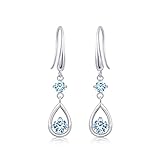 Free bird アクアマリン ピアス レディース 揺れる 「しずくの花」 フックピアス シルバー925 金属アレルギー対応 3月の誕生石 品質 シンプル 女性 バレンタイン ギフト ホワイトデー お返し 入学式 卒業式