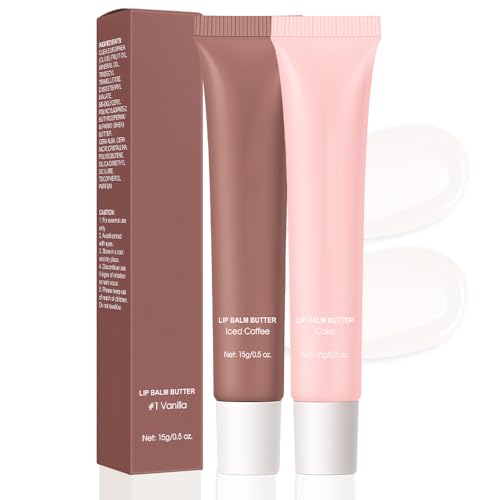 Image of FeiCuiYun 2Pcs Summer Lip Butter Lip Balm, Ultra-Hydrating Natural Vegan Lip Balm, Sheer-Tinted Shine & Hydration, Soothes & Softens Dry Lips Skincare, Balsamo labial hidratante (#3+4#)